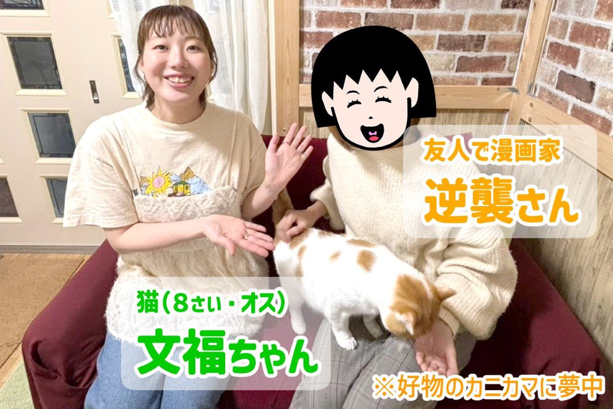 となりのカインズさんで記事を書きました！🪴☀️

今回は友人で漫画家の逆襲さんのお宅にお邪魔して愛猫の文福ちゃんとのお揃いグッズを作らせていただきましたヨ〜！☺️🐈💕

猫とのお揃いグッズ作って愛を深めちゃおう！
magazine.cainz.com/article/220652