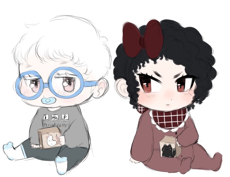 cinopancake's tweet photo. Me n simmis OCS as babies 
#oc #art https://t.co/MCVAeMS7Gx