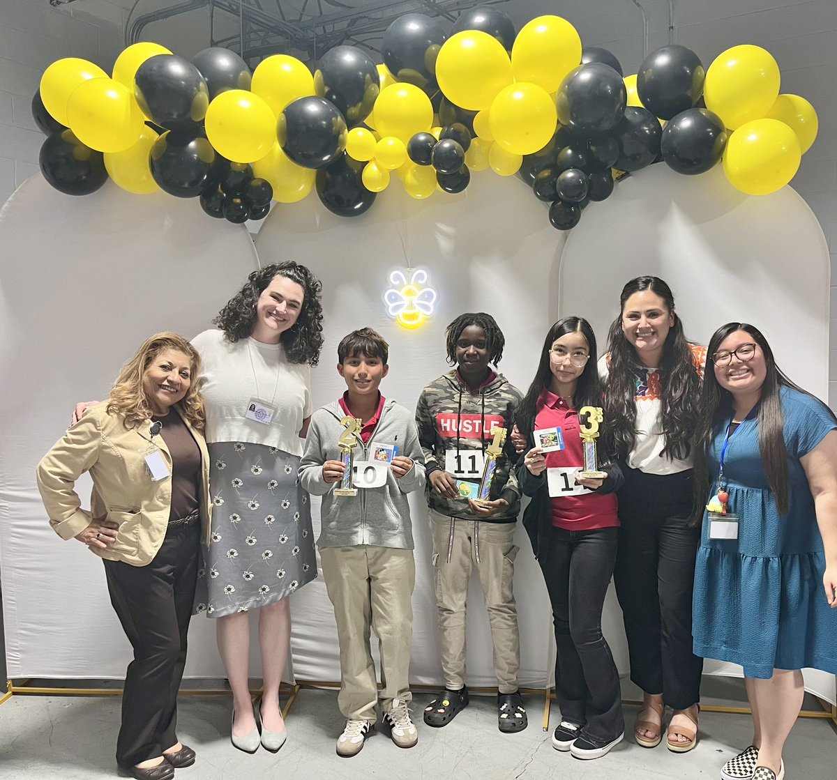 SeguraTeaches's tweet photo. A huge shoutout to our Spelling Bee MVPs—
Judges: Ms. Espinoza and Ms. Ocañas
Pronouncer: Ms. Mary Frances
Photographer: Ms. Reyes
You brought the buzz, the brains, and the memories to LGSA’s very first Bee! I’m so grateful for you! 🐝🎤📸💛
#BeeDreamTeam #BehindTheBuzz https://t.co/lJ3Yj5gEii