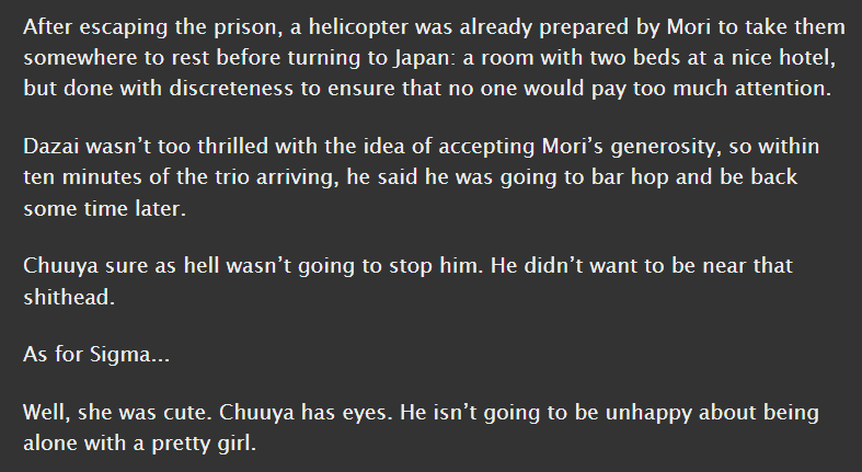 beastranpo's tweet photo. > be me
> wheel chooses chuusig
> i enter a fugue state in the google docs and when i blink there's 2.5k porn
> hey guys i think this adderall might be working

anyway hi guys here's chuuya/fem!sigma horny stuff🔞
https://t.co/CMQl6Ra6or https://t.co/Ki7hlQyB7j