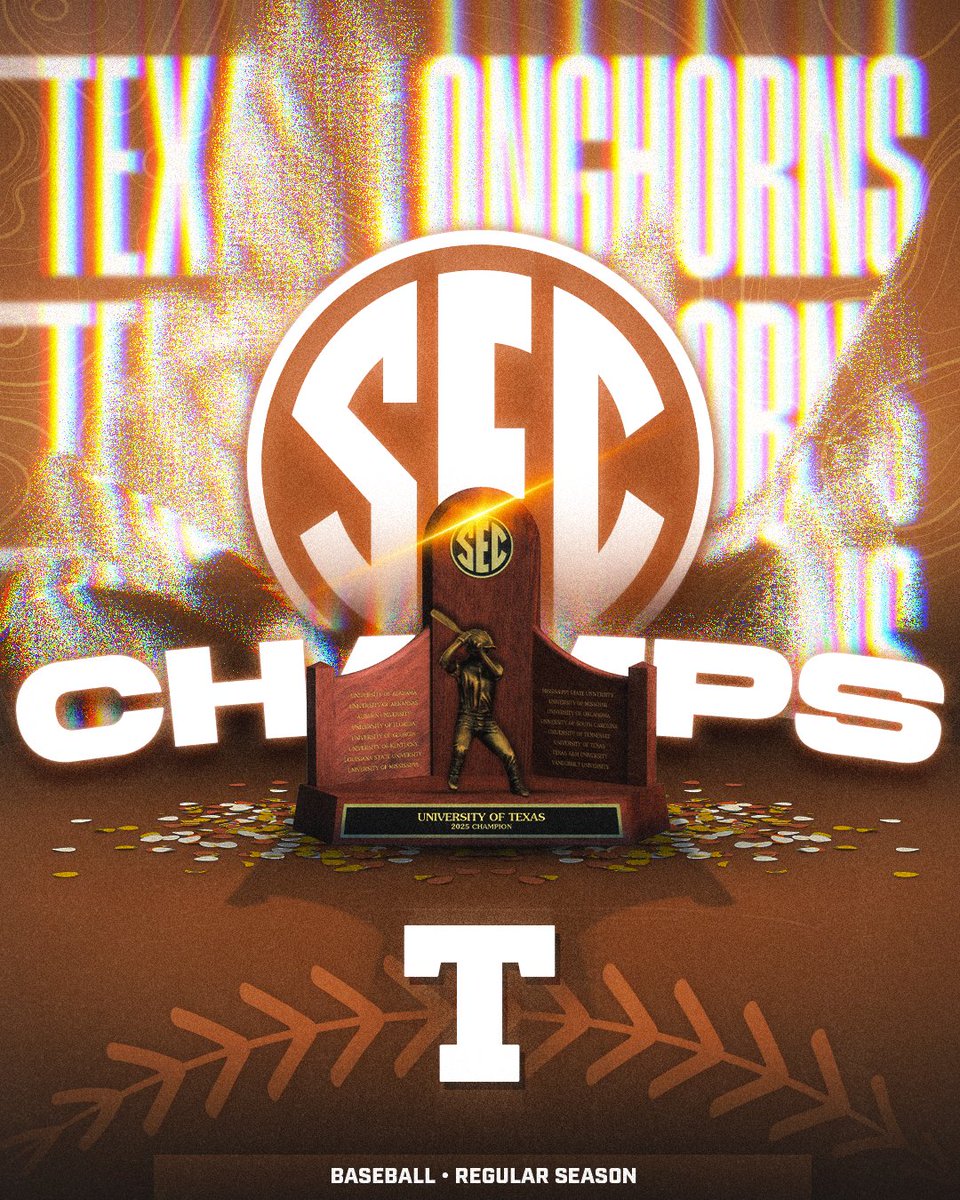 Southeastern Conference (@sec) on Twitter photo ๐ 2025 SEC BASEBALL REGULAR SEASON CHAMPS
๐ค <a href="/TexasBaseball/">Texas Baseball</a>
#SECBSB x #ItJustMeansMore ๐ 2025 SEC BASEBALL REGULAR SEASON CHAMPS
๐ค <a href="/TexasBaseball/">Texas Baseball</a>
#SECBSB x #ItJustMeansMore
