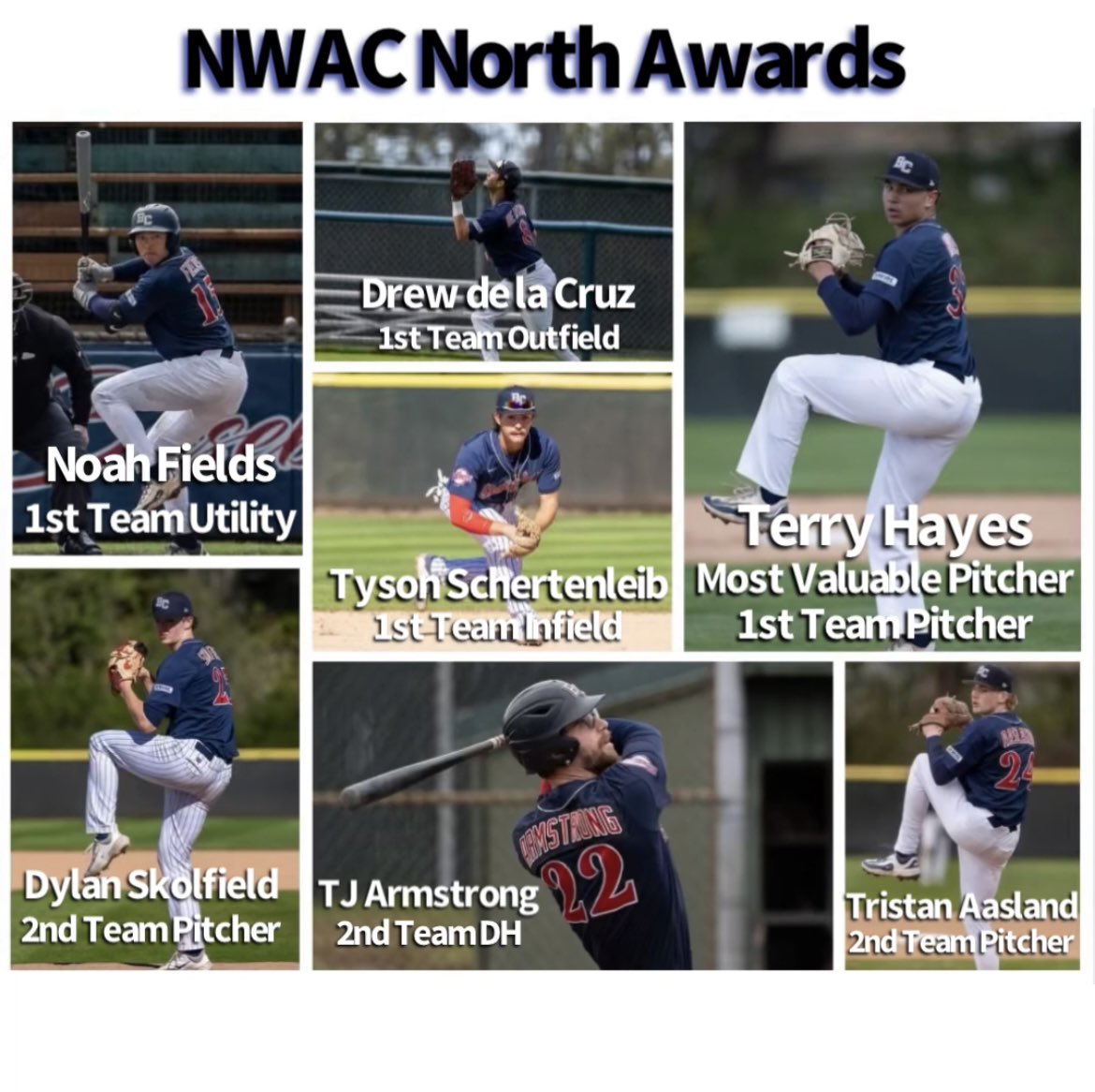 Congratulations to the seven Bulldogs who earned NWAC North honors for the 2025 regular season!