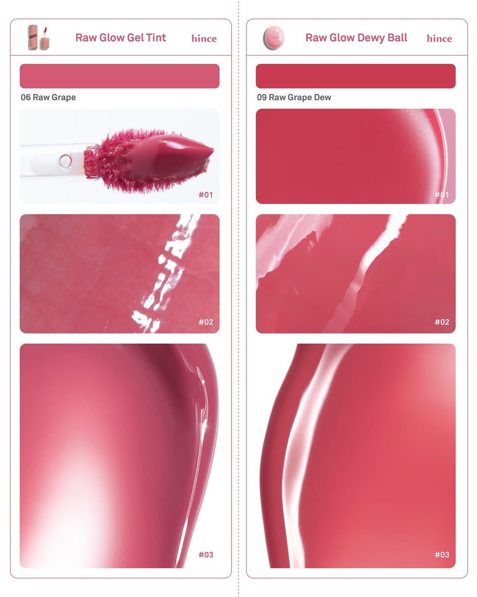 hinceofficialTH's tweet photo. Twin Colors คู่สีพี่น้อง👭
ชอบติดทนยาวนาน ต้อง #GelTint
สีชัด แวววาว ชุ่มชื้น ยกให้ #DewyBall
🌷 โทนวอร์มที่สดใส #RawRose #RawRoseDew
🌹 สีแดง ที่ใครก็รอด #Fever #FeverDew
🍇 สีองุ่นแสนละมุน #RawGrape #RawGrapeDew
😘เลือกเฉดที่ใช่ ให้ตรงกับที่ชอบได้เลย🫶🏻
#hince #hinceThailand #hinceDewyBall #RawGlowDewyBall
#DewyBall #บาล์มหยดน้ำ #บาล์มน้องไข่ #BestColors