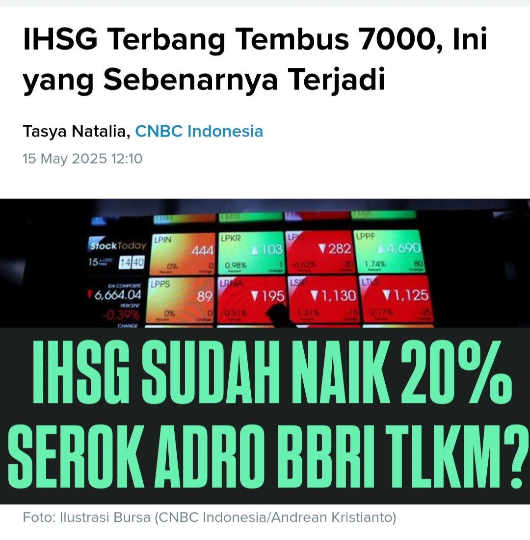 andri_zakarias's tweet image. Apakah masih layak SEROK saham unggulan #ADRO #BBRI #TLKM, yang sudah rebound di atas 20% sejak bottom 8 April, tapi masih DISCOUNT jika di lihat dari All Time High. 

#ctasaham
#saham
#iDX
#IHSG
#BBRI
#AITradingctasaham
#Elliottwavectasaham
#Algoritmatradingctasaham
#trading