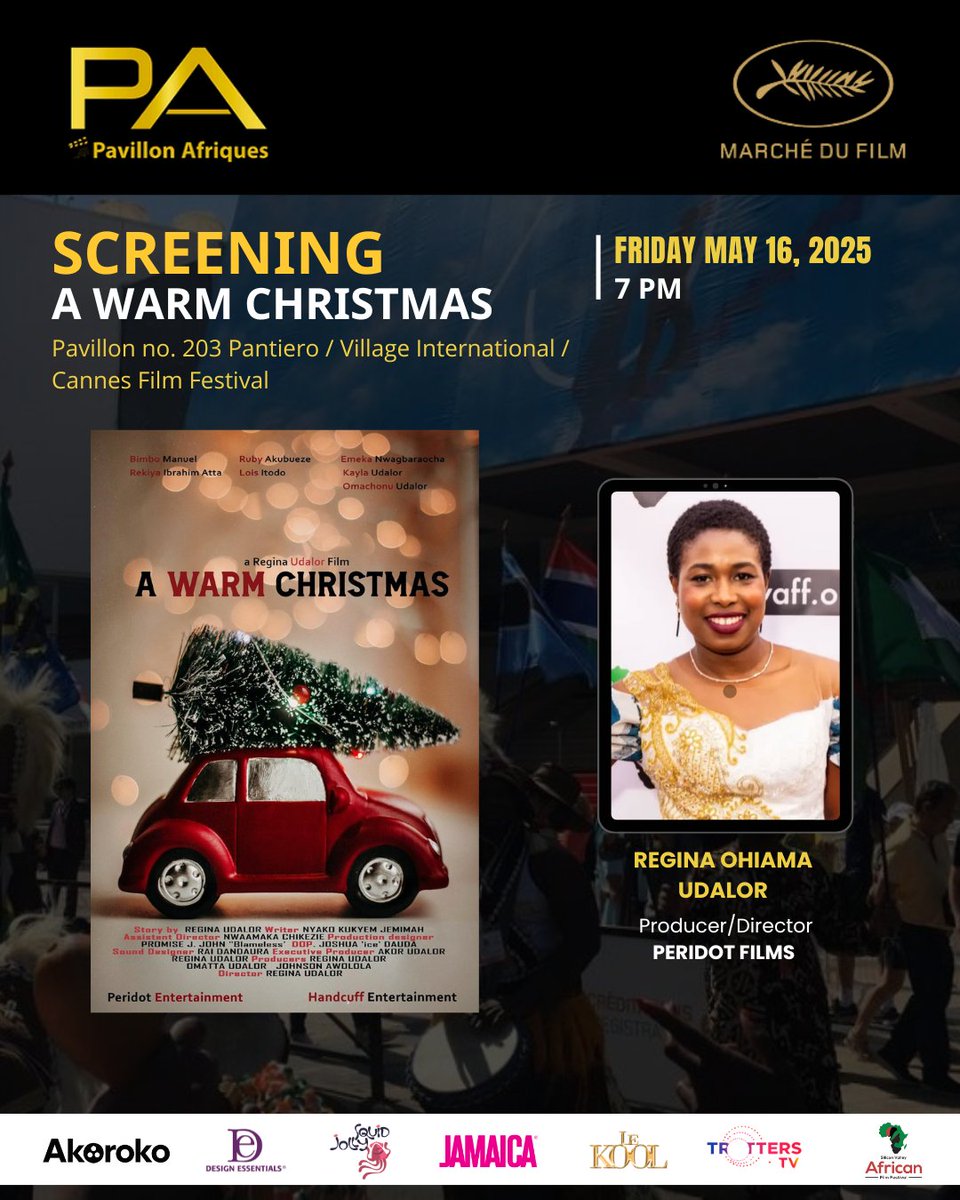 🎬 Scrreening - “A Warm Christmas” by Regina Ohiama Udalor

A heartwarming story of three kids rediscovering family, culture, and connection in a Nigerian village during the holidays.

📅 Friday May 16, 2025
🕖 7:00 PM
📍 Pavillon Afriques - Pavilion 203 – Pantiero /