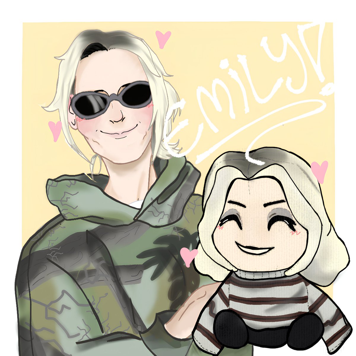 bolo_decreme's tweet image. Emily e a emilyzinha! fiz no mesmo estilo do Mike #LinkinPark #lpfanart