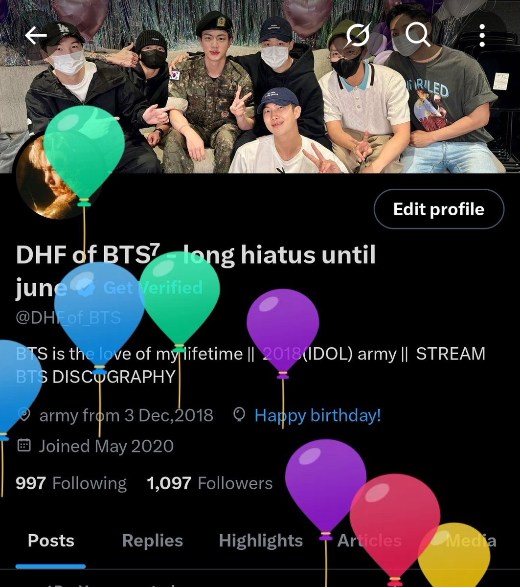 DHF_of_BTS's tweet photo. Got my balloonsssss 💜💜💜

#itsmybirthday tada 🎉 https://t.co/i6Wr4Pwp6p
