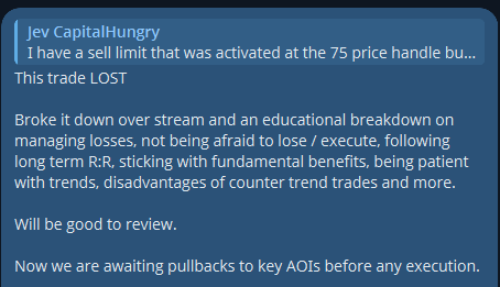 Capital_Hungry's tweet photo. I took a loss today at NY with a rushed sell attempt at 3175s and 3200 but then had a sell limit at area of interest 3240s as shared ahead of time. 2L and 1W but the W is more lucrative sticking with the same bias, fundamentals and structure.

This is active for 300+ pips with majority position secured and partial will be running to low targets if possible.

Overall have been sticking to Gold sells since the end of last week with insights shared publicly:
- Trade war fear priced in
- China US Truce
- India Pakistan ceasefire
- DXY stabilizing
- Technical structure shift with profit taking moves by market makers from Golds ATHs area

Step by step updates from news headlines, data, pricing, entries, psychology, wins, losses, process given to the private channel.