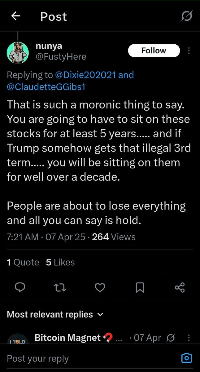 Just in case he blocks me, but I love these horribly wrong predictions