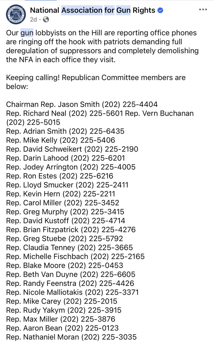My 2A friends time to do your part!
Call your Representatives and vote to pass HR 404. Also a list of other representatives to call as well in photos. Time to get Cans not classed as firearms and get the ATF out of our pockets and infringing our rights. 
Let them know. Yes.