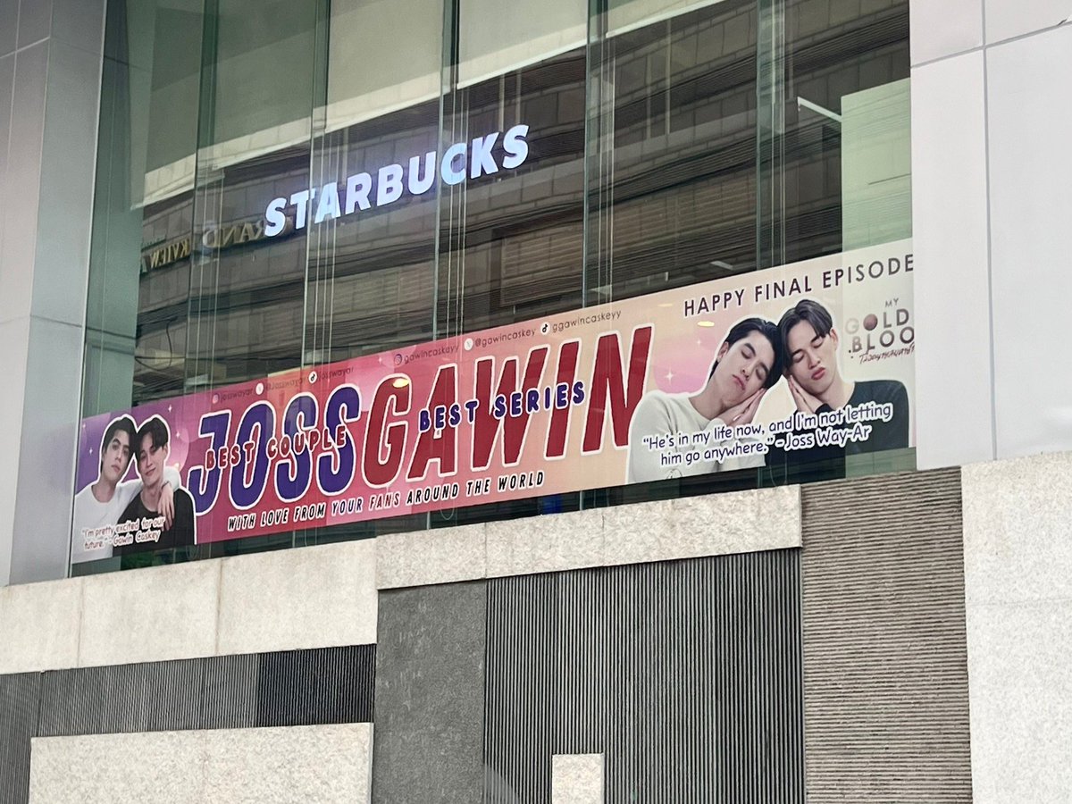 GAWINCASKEY_FC's tweet photo. 💜 𝑱𝒐𝒔𝒔𝑮𝒂𝒘𝒊𝒏 𝑭𝒊𝒏𝒂𝒍 𝑬𝑷 𝑷𝒓𝒐𝒋𝒆𝒄𝒕 ❤️

📍 Starbucks GMM Grammy Place
🗓️ 16-30 MAY 2025
#️⃣ JossGawinFinalEpProject

โปรเจคที่พวกเราทุกคนร่วมกันทำมันขึ้นมาเริ่มติดตั้งวันนี้แล้วนะคะ ถ้าใครได้ผ่านไปแถวนั้นอย่าลืมถ่ายรูปมาอวดกันพร้อมติดแฮชแท็คด้านบนด้วยน้า 😊

The project that we all made it up is now started! Let’s go take lots of photos and post them with the hashtag above. 😊

@gawincaskey @Josswayar 
#JossGawinFinalEpProject
#MyGoldenBlood
#JossGawin
#GawinCaskey