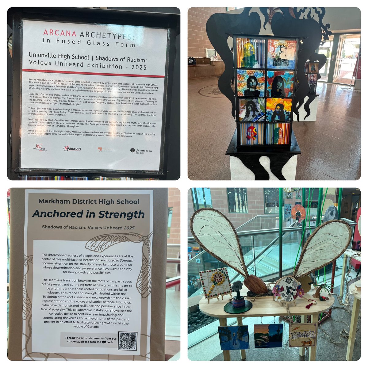 A Seat at the Table – Shadows of Racism, Voices Unheard - a student centred art exhibition displaying  artwork of <a href="/YRDSB/">York Region DSB</a> elementary &amp; secondary students and featured <a href="/cityofmarkham/">City of Markham</a>
