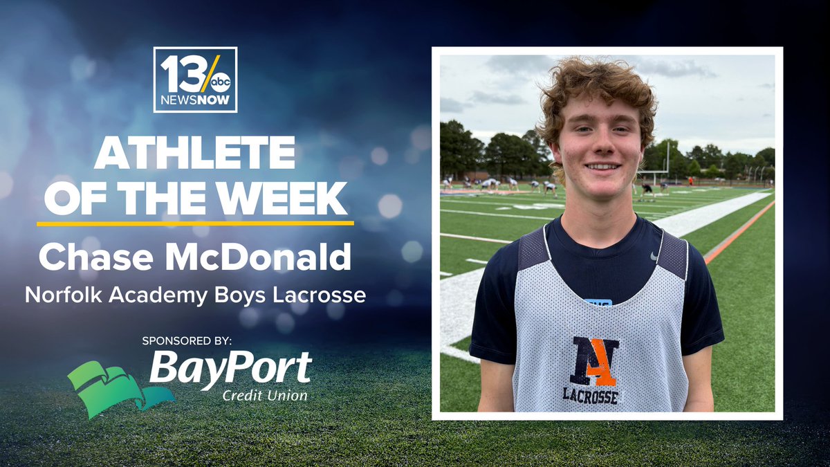 .#ICYMI: Our #AthleteoftheWeek as Chase McDonald’s resilient rise for Norfolk Academy boys lacrosse team. <a href="/13NewsNow/">13News Now</a> <a href="/AthleticsNA/">NA Athletics</a> 🥍🥍🥍
13newsnow.com/article/sports…