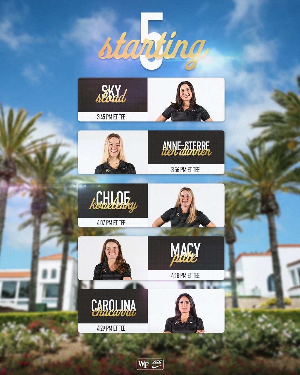 WakeWGolf's tweet photo. Final five of the season 🌴 https://t.co/2iT6U0l1yB