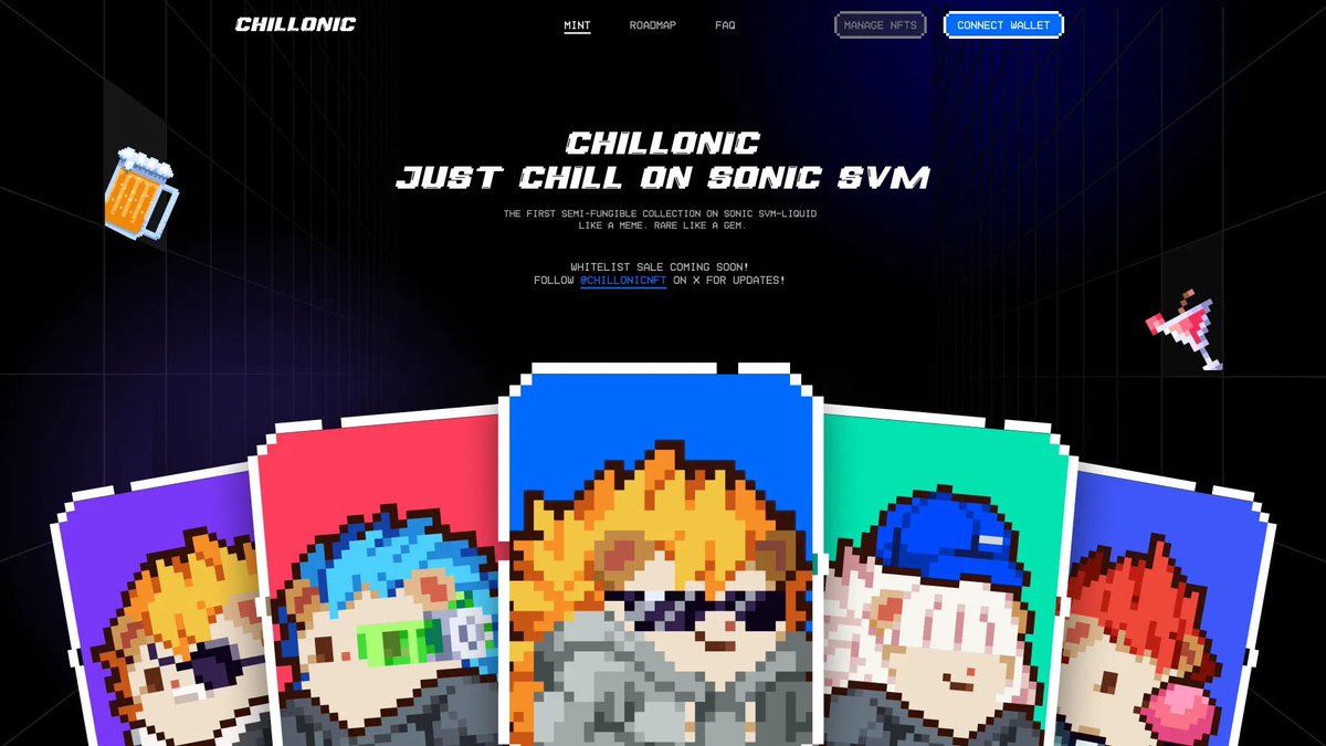 ⚡️抽2个 sonic 的 NFT 

据说很牛逼很值钱，主要是Free mint ！

要求：关注小鱼和⬇️

<a href="/chillonicNFT/">Chillonic 🦔✈️ KBW</a> + <a href="/CryptoBigHand/">比特币大手子</a> + <a href="/crypto_Abao/">🌲💧🥊 加密阿宝🥊 💧🌲</a> 

转发并回复 " $sonic 梭立刻"

介绍：Chillonic 是 Sonic SVM 上第一个「NFT 可拆分成代币」的新资产协议，它把 NFT 的稀有性 + 代币的流动性，结合到了一起。