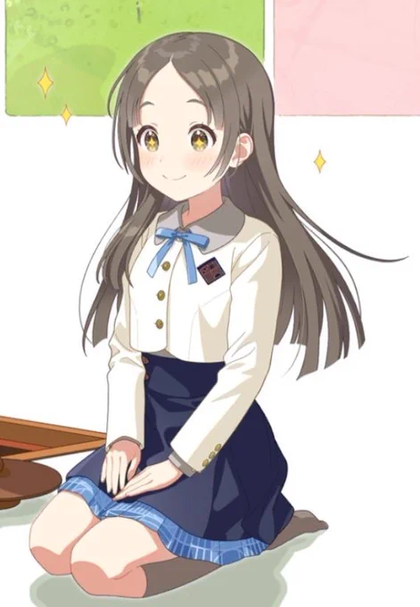 ご覧、ピンと正座してる千奈だよ 