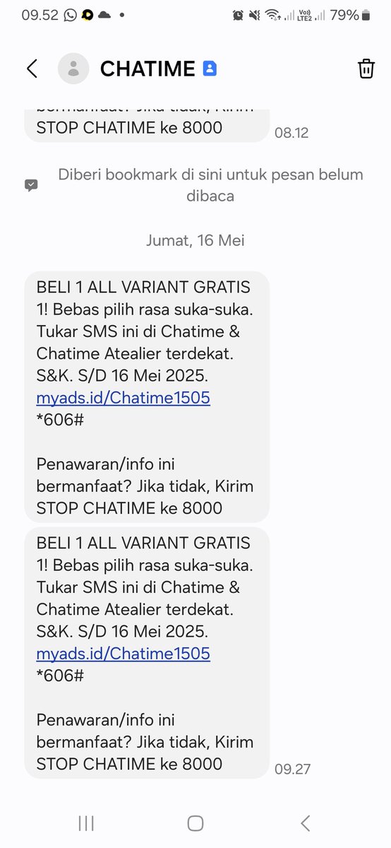Sudah beberapa puluh kali saya laporkan SMS IKLAN yang mengganggu saya namun <a href="/Telkomsel/">Telkomsel</a> seperti tidak mampu menghentikan SMS IKLAN. Katanya sudah di Blacklist, besok nya kembali menerima SMS iklan yang sama