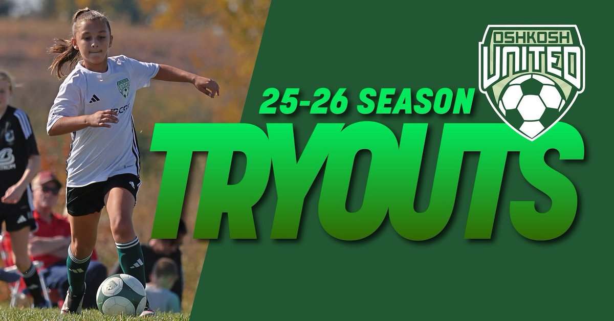 2025-2026 Tryout Registration Is Open! Register today by visiting: oshkoshunited.com and selecting "Register" or current players can register right in the PlayMetrics app. Have questions email: tryouts@oshkoshunited.com