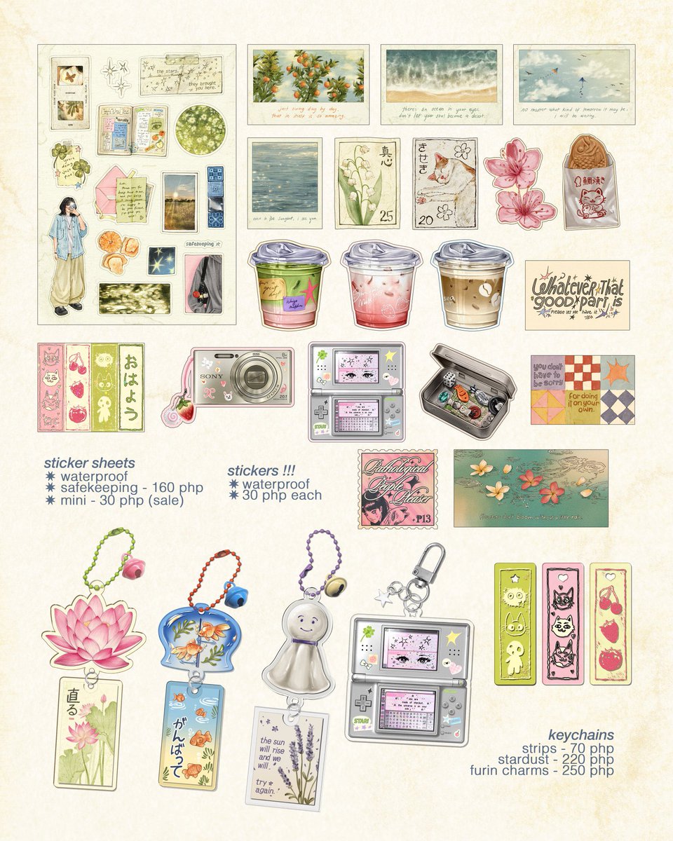 go_by_ght's tweet image. pre order for safekeeping by @artistnawmi 🇵🇭 |  ina g.o

stickers, prints, and charms

છ price: 15k - 102k
**) includes cargo tax &amp;amp; excludes packing
છ close: may 20, 2024

dm “artistnawmi - item [qty]” to order !
↓ scroll down for catalogue