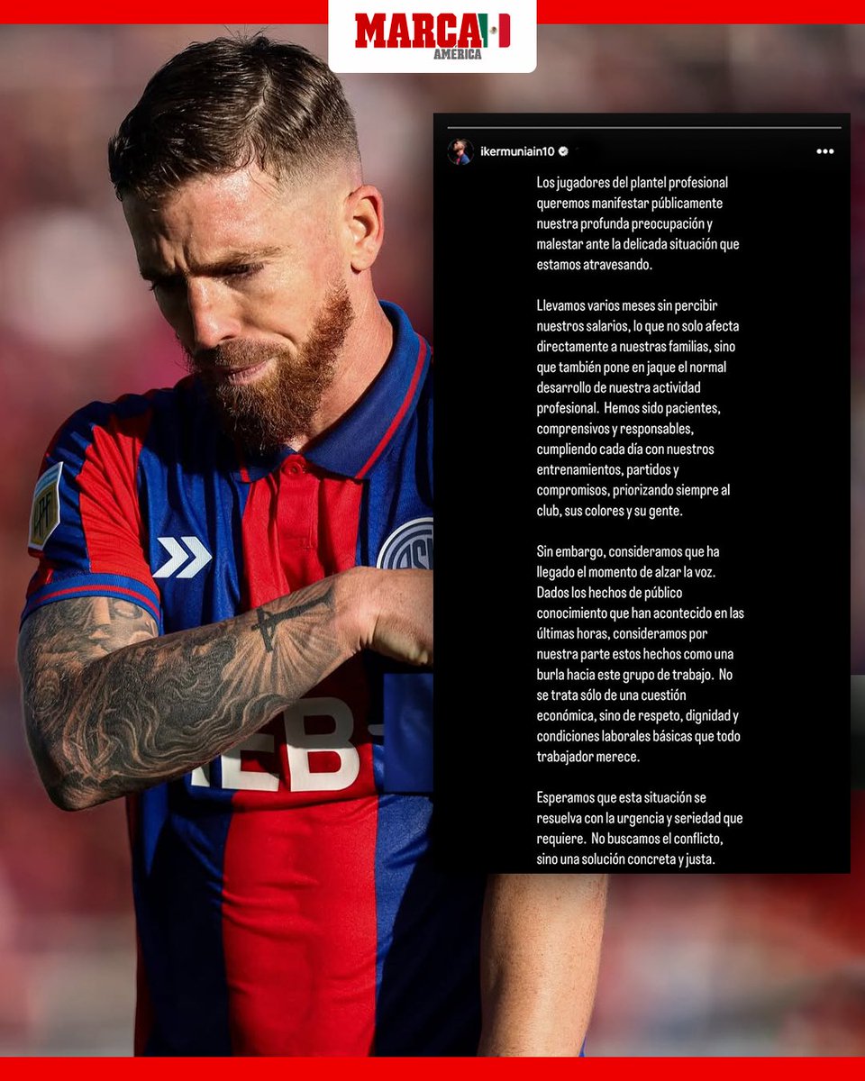 ⚠️ Muniaín denuncia falta de pago en San Lorenzo ⚠️

💬 El español publica un comunicado en sus redes sociales que explica la situación y la posición de los jugadores tras no presentarse al entrenamiento

#muniaun #sanlorenzo #argentina #futbol #marcaamerica #marcamexico