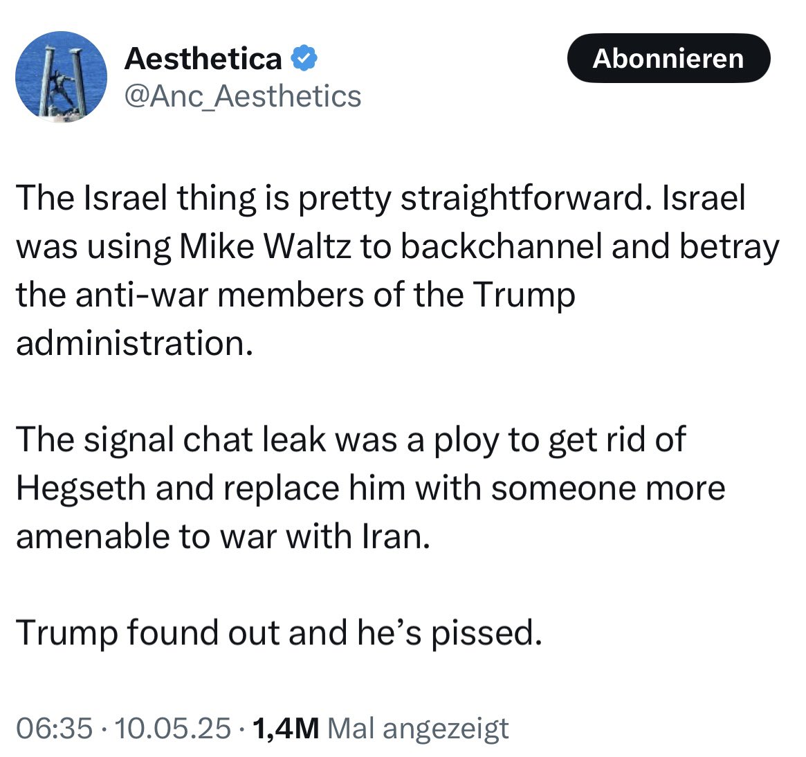 TrumpFansBayern's tweet photo. 1/7 Präsident Trump ist ab sofort in großer Gefahr 

Der ehemalige Leiter des FBI’s, James Comey, hat heute via X (ehemals Twitter) mit dem Code „86 47“ zur Ermordung von Präsident Trump aufgerufen. 

Gegen ihn wird bereits ermittelt. https://t.co/XaBdic3WhI