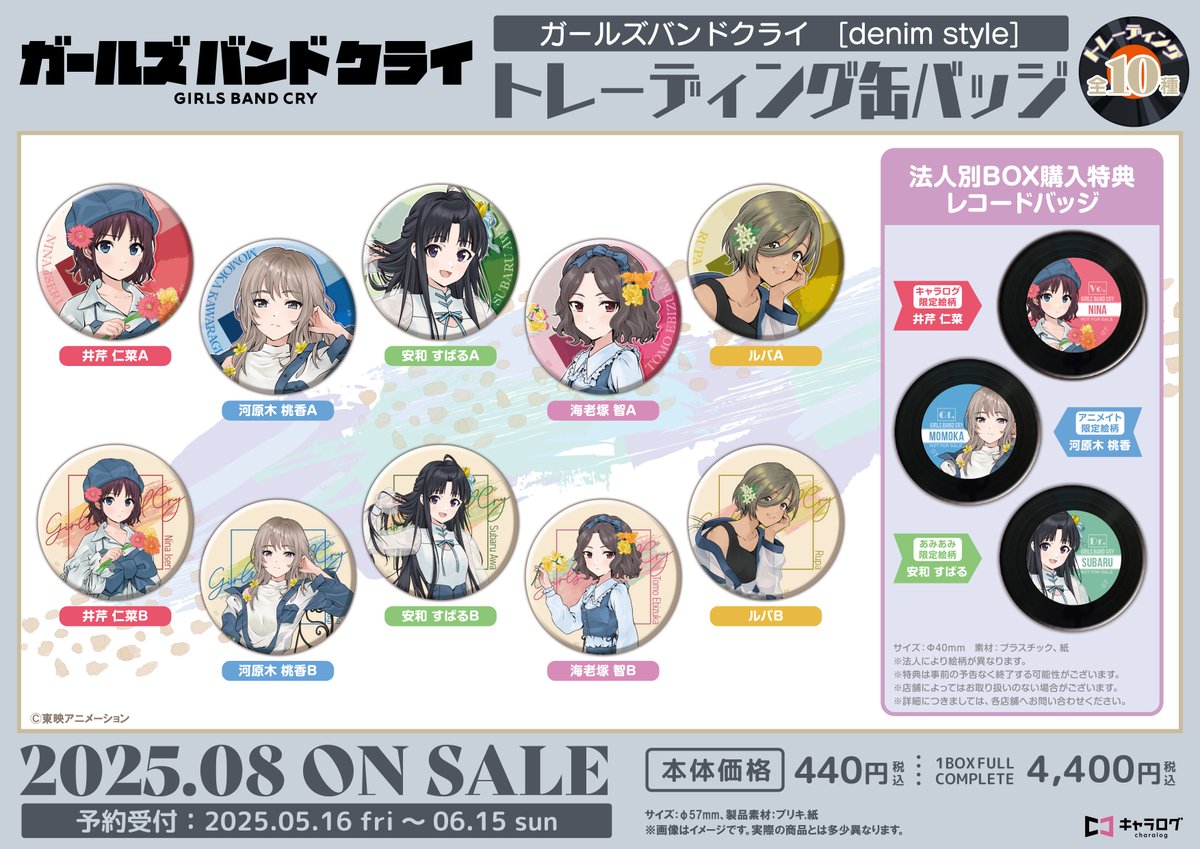 アニメイト特典「BOX購入特典レコードバッジ 2.河原木 桃香[denim