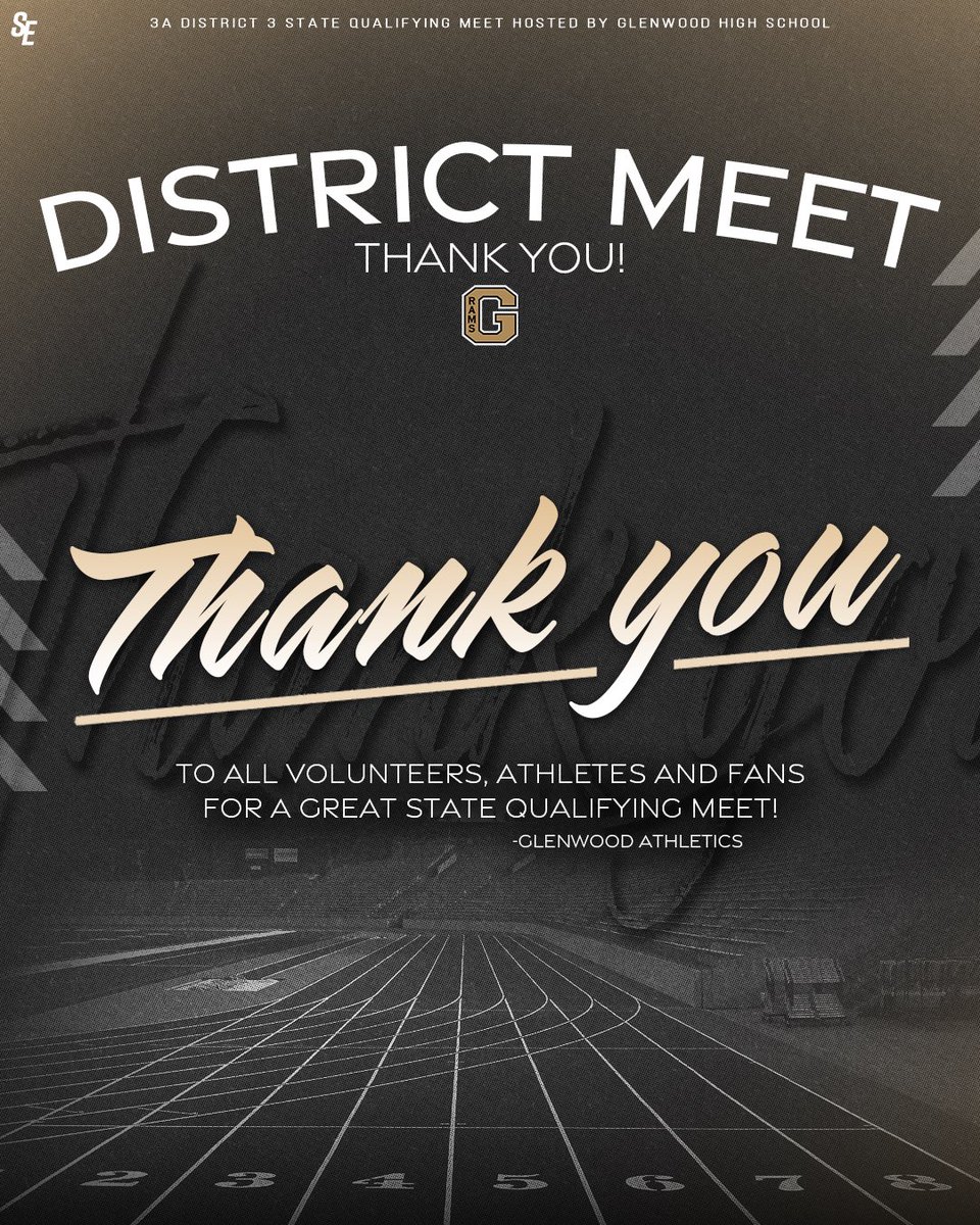 GlenwoodRams's tweet photo. A BIG Thanks to everyone who had a hand in allowing us to host tonight’s State Qualifying Track Meet. From our maintenance staff, custodians, IT staff, booster club concession stand workers, track workers, track parents, student-athletes and coaches….Thanks for doing your part! https://t.co/fiXOVJjrsC