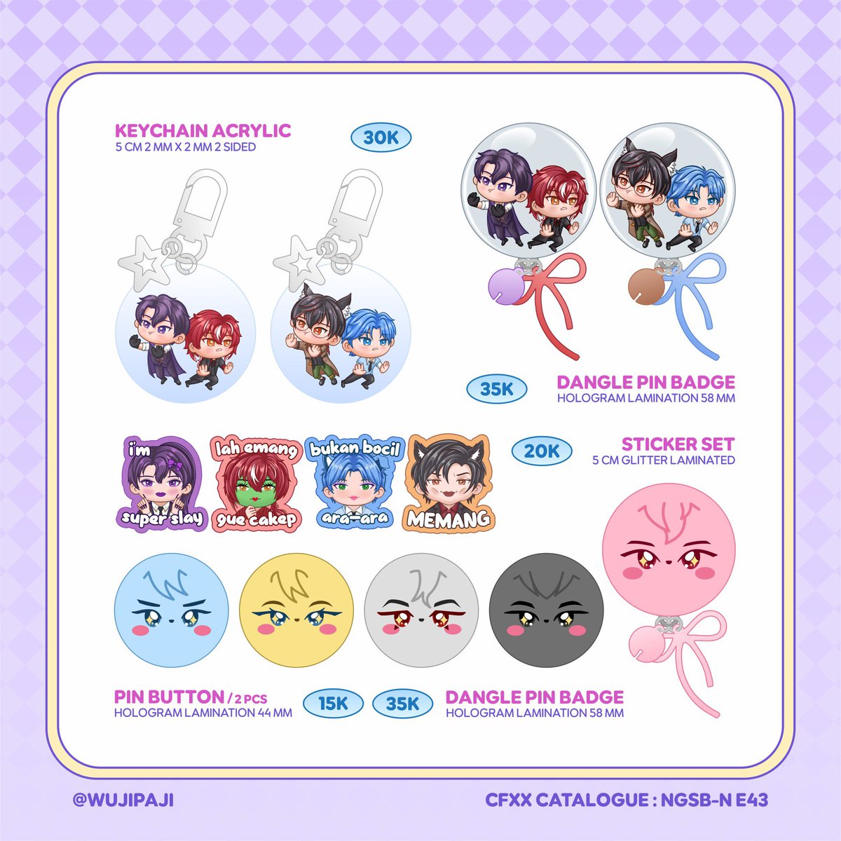 mayuyniverse's tweet photo. [ RT &amp; Like are appreciated! ]
#CFXX Wujipaji's OTS catalogue is here!

📅 24 May - 25 May 2025
📍 NGSB-N (Circle E-43)
🎨 SOL.4CE &amp; PLAVE

#cfxxcatalogue #comifuro20catalogue #comifuroxx #comifuro20 https://t.co/uqY7oNLckU