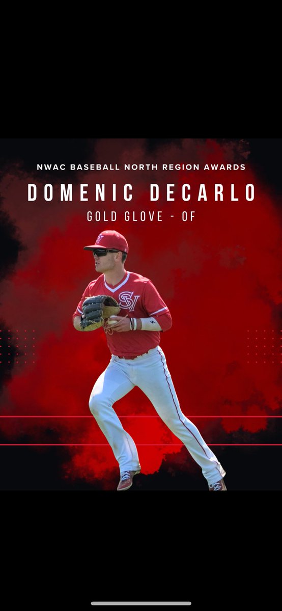 Skagit Baseball (@skagitbaseball) on Twitter photo Congratulations to <a href="/decarlo_domenic/">Domenic DeCarlo</a> for winning Gold Glove NWAC North Region Centerfielder! <a href="/SkagitAthletics/">Skagit Valley Athletics</a> #DirtyBirdz Congratulations to <a href="/decarlo_domenic/">Domenic DeCarlo</a> for winning Gold Glove NWAC North Region Centerfielder! <a href="/SkagitAthletics/">Skagit Valley Athletics</a> #DirtyBirdz
