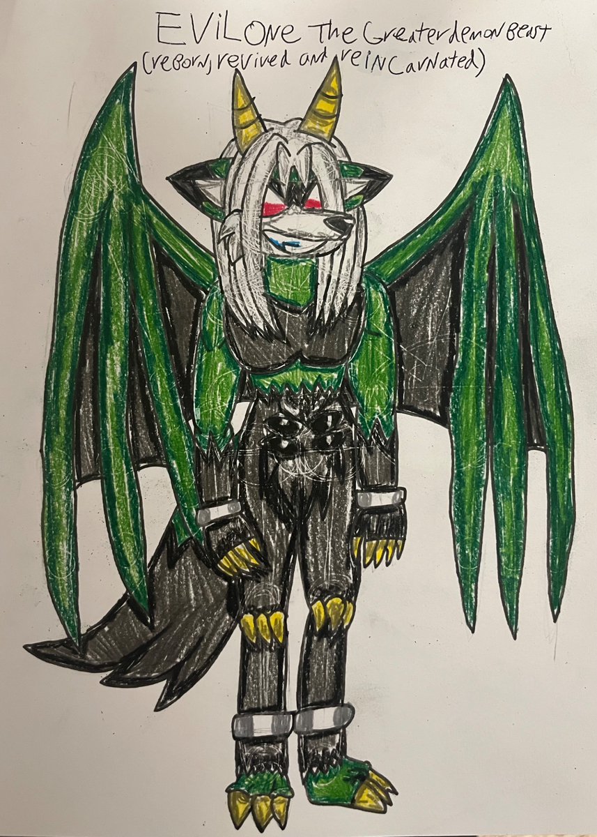 BlueVampirefox's tweet photo. Evil one is now reborn,revived and reincarnated as a Greater demon Beast. #SonicTheHedgehog #Sonicthecomic #Evilone #Sonicredesign #Sonicart #Sonicartwork #Animeart #Animeartwork https://t.co/BxpVwrFC5F