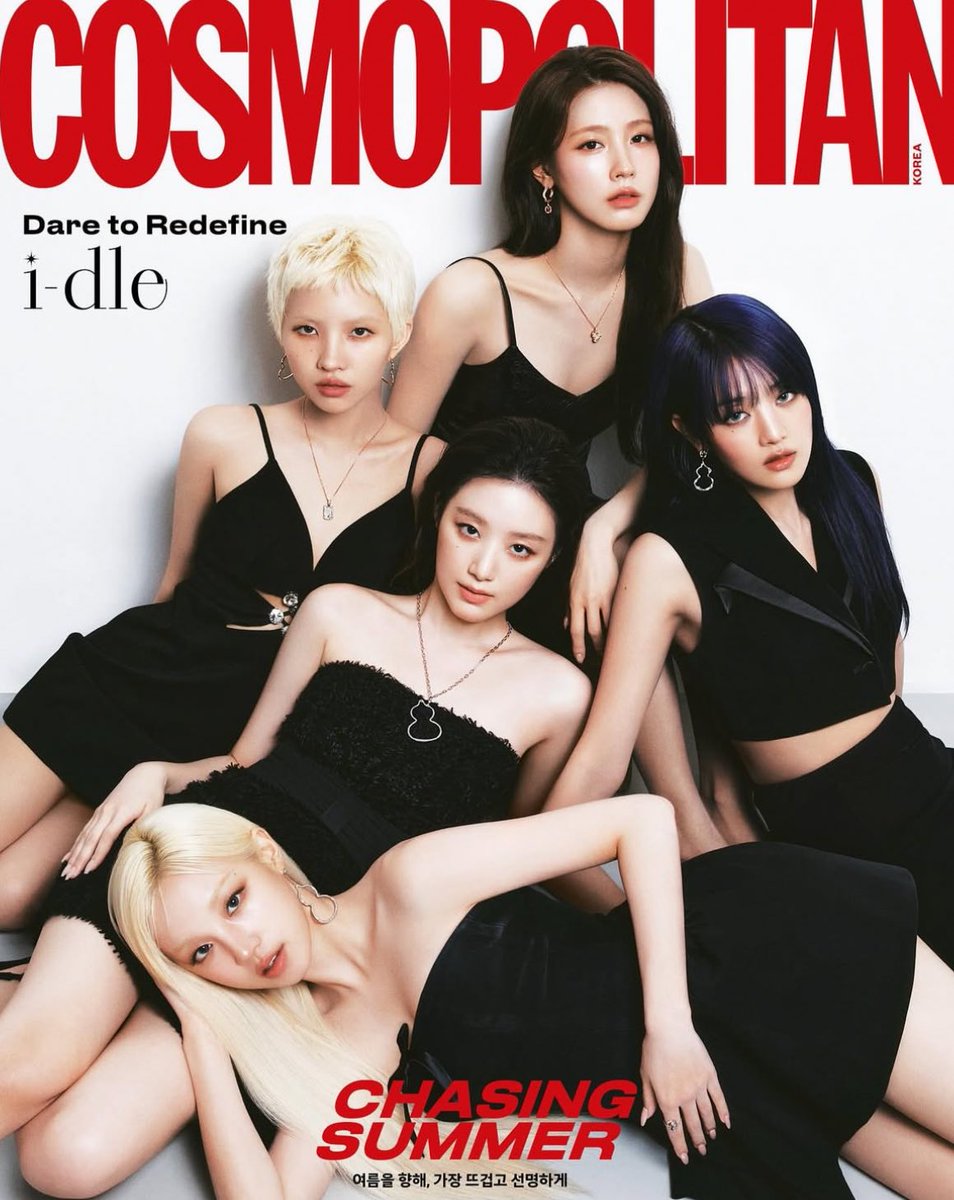 hourlyminniee's tweet photo. idle for cosmopolitan korea https://t.co/fVDTchvNNS