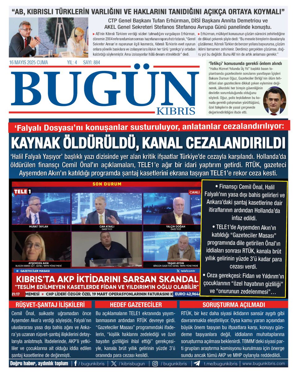 ‘Falyalı Dosyası’nı konuşanlar susturuluyor, anlatanlar cezalandırılıyor:

KAYNAK ÖLDÜRÜLDÜ, 
KANAL CEZALANDIRILDI

'Halil Falyalı Yaşıyor’ başlıklı yazı dizisinde yer alan kritik ifşaatlar Türkiye’de cezayla karşılandı. Hollanda’da öldürülen finansçı Cemil Önal’ın açıklamaları,