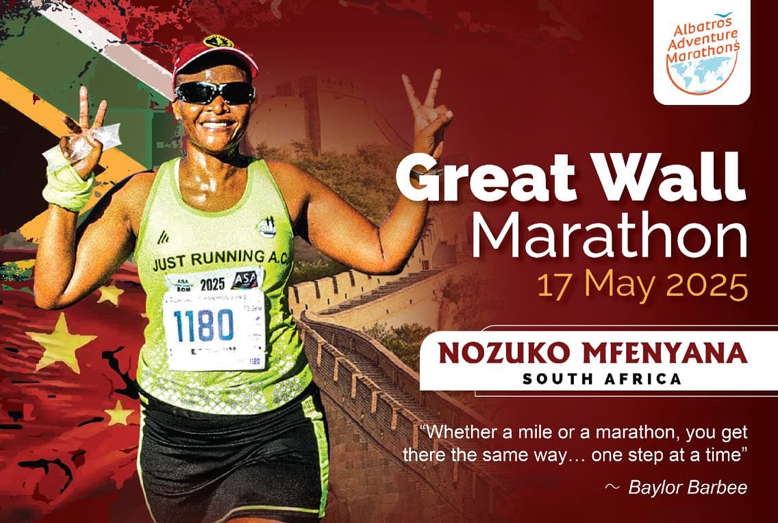 areer Development Services would like to wish Ms. Nozuko Mfenyana, Project Manager: CDS Systems Coordination all the best of luck on her upcoming “Great Wall Maraton”.  We are all routing for you!!! #dhet #cds #greatwallmarathon