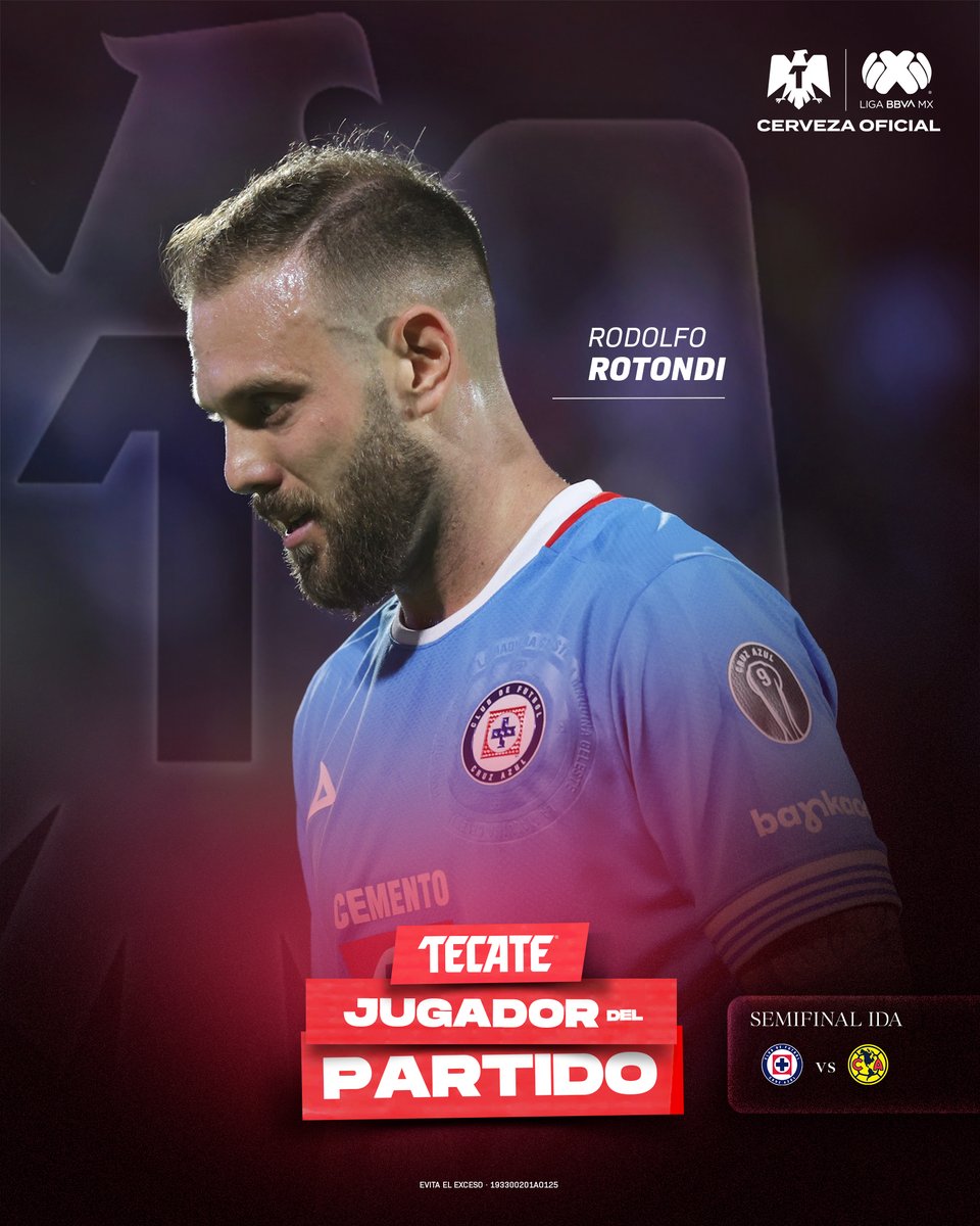 ¡Qué futbolista!😤💙

Rodolfo Rotondi llegó a 16 asistencias con La Máquina y en qué momento, puso el pase para el gol del triunfo en el Clásico Joven.🏅

Con ustesdes el #TecateJugadorDelPartido.

<a href="/CervezaTecate/">Cerveza Tecate</a>.