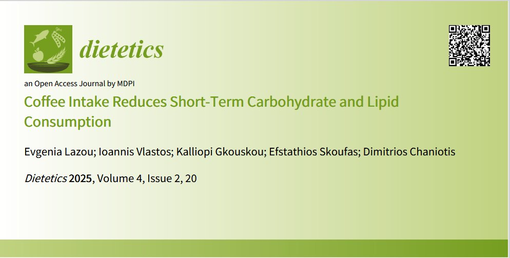 Dietetics_MDPI's tweet image. ☕ New research alert! Coffee Intake Reduces Short-Term Carbohydrate and Lipid Consumption
#Coffee intake seems to exert an anorexigenic result that lasts for several hours upon its consumption, particularly for #carbohydrates and #lipids
Read more: mdpi.com/2674-0311/4/2/…