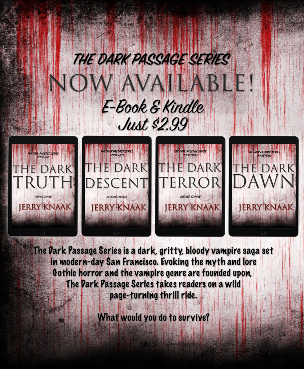 What are you reading this weekend? Get my complete four-novel series for your <a href="/AmazonKindle/">Kindle</a> or preferred e-book reader for less than $12! #reader #books #vampires
Kindle: amzn.to/3mR2xO4
<a href="/AppleBooks/">Apple Books</a>: apple.co/3b0hk6f
<a href="/BNBuzz/">Barnes & Noble</a> <a href="/nookBN/">NOOK: eBook Extraordinaires</a>: bit.ly/3tyIUxV