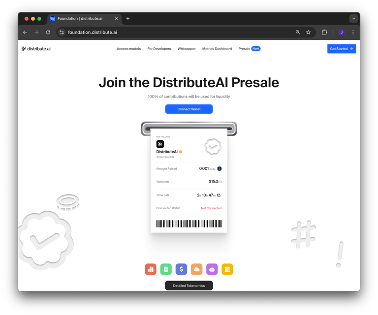 CtrlAltGenmix's tweet photo. 🚀 $DISTRIBUTE.AI Presale &amp; Tokenomics Alert!

🔹 Presale LIVE NOW!
⏰ Ends May 17, 8 PM EST
💰 Min: 0.1 SOL
📌 Send SOL to: E5syZe6...qYEMC (Solana only, no CEX!) @distributeai https://t.co/n8y6E2e2Hm