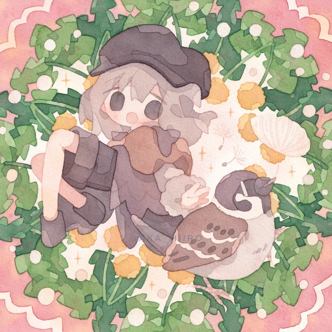 「わたげさがし」 #野鳥野草図鑑