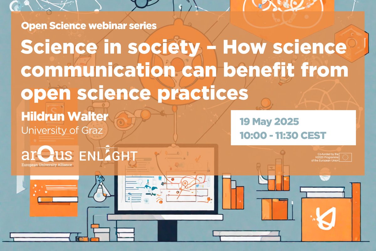 Arqus Alliance (@arqusalliance) on Twitter photo 🔔Join us next Monday for the 9th #webinar in the <a href="/enlight_eu/">Enlight-EU</a> and #Arqus #OpenScience Ambassadors series!
🗓️19 May 2025 | 🕙 10:00-11:30 CEST
📍 Zoom
🎙️With Hildrun Walter (<a href="/UniGraz/">Uni Graz/University of Graz</a>)
✨Registration is required.
More details: arqus-alliance.eu/event/9th-enli… 🔔Join us next Monday for the 9th #webinar in the <a href="/enlight_eu/">Enlight-EU</a> and #Arqus #OpenScience Ambassadors series!
🗓️19 May 2025 | 🕙 10:00-11:30 CEST
📍 Zoom
🎙️With Hildrun Walter (<a href="/UniGraz/">Uni Graz/University of Graz</a>)
✨Registration is required.
More details: arqus-alliance.eu/event/9th-enli…