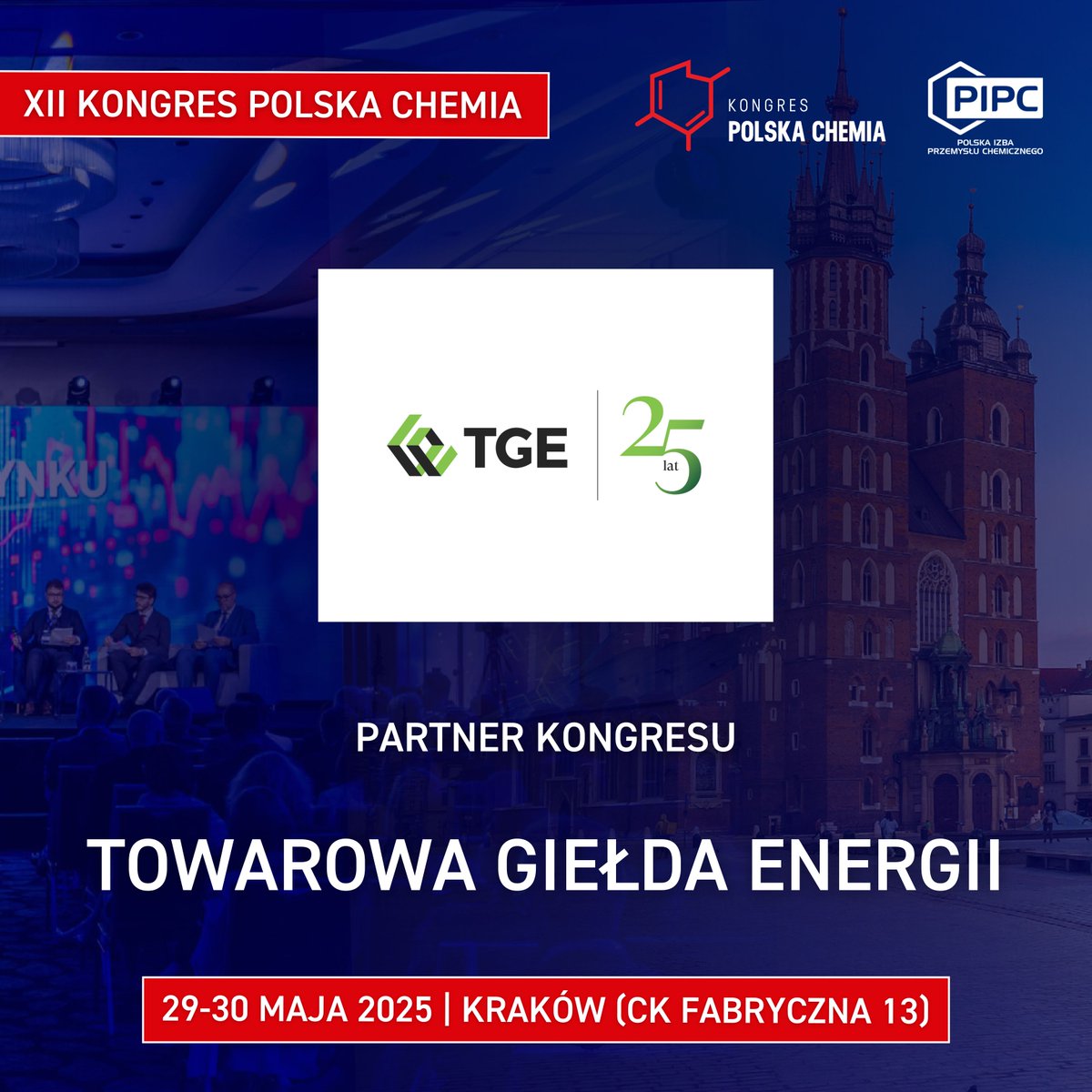 🤝 Partnerem XII Kongresu Polska Chemia została Towarowa Giełda Energii!

👉 Przejdź na stronę wydarzenia: kongrespolskachemia.pl

🎯 Poznaj agendę: kongrespolskachemia.pl/agenda/

🎟️ Nie czekaj i zarejestruj się już teraz!
rejestracja.kongrespolskachemia.pl/rejestracja