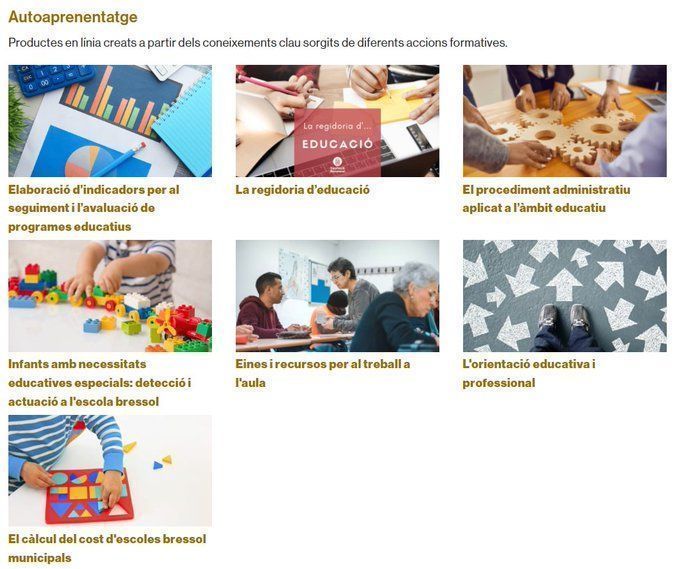 📚 Explora els nostres recursos d'autoaprenentatge!

🌟 Són productes en línia dissenyats amb coneixements clau de diverses accions formatives. Aprèn al teu ritme i millora les teves habilitats des de casa.

✅ Comença avui mateix!

🔗 diba.cat/ca/web/educaci…