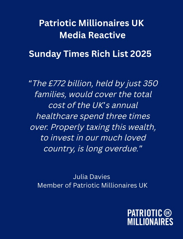 Full statement on what we think of the 2025 Rich List here patrioticmillionaires.uk/latest-news/ri…