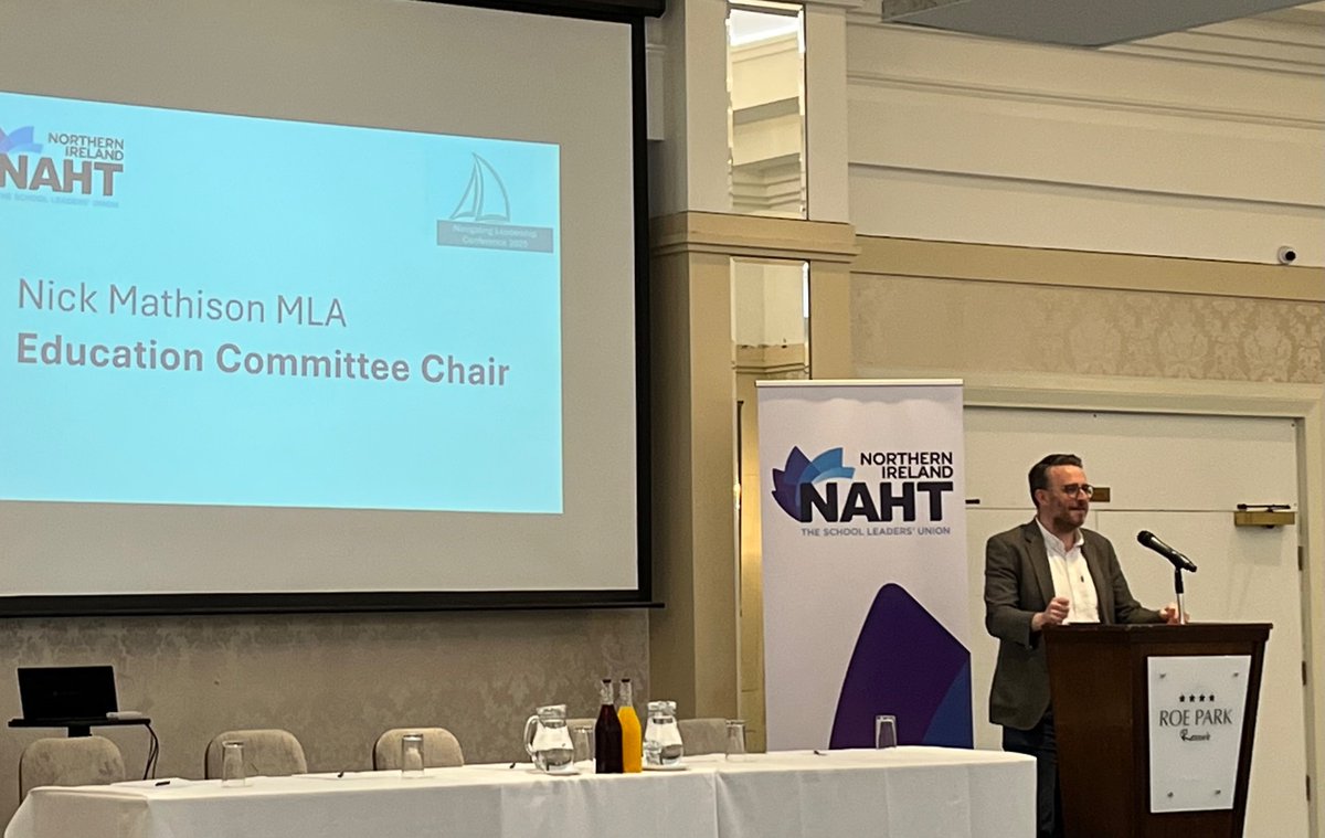 NAHT_NI's tweet image. Thank you Nick Mathison MLA for addressing conference this morning.
