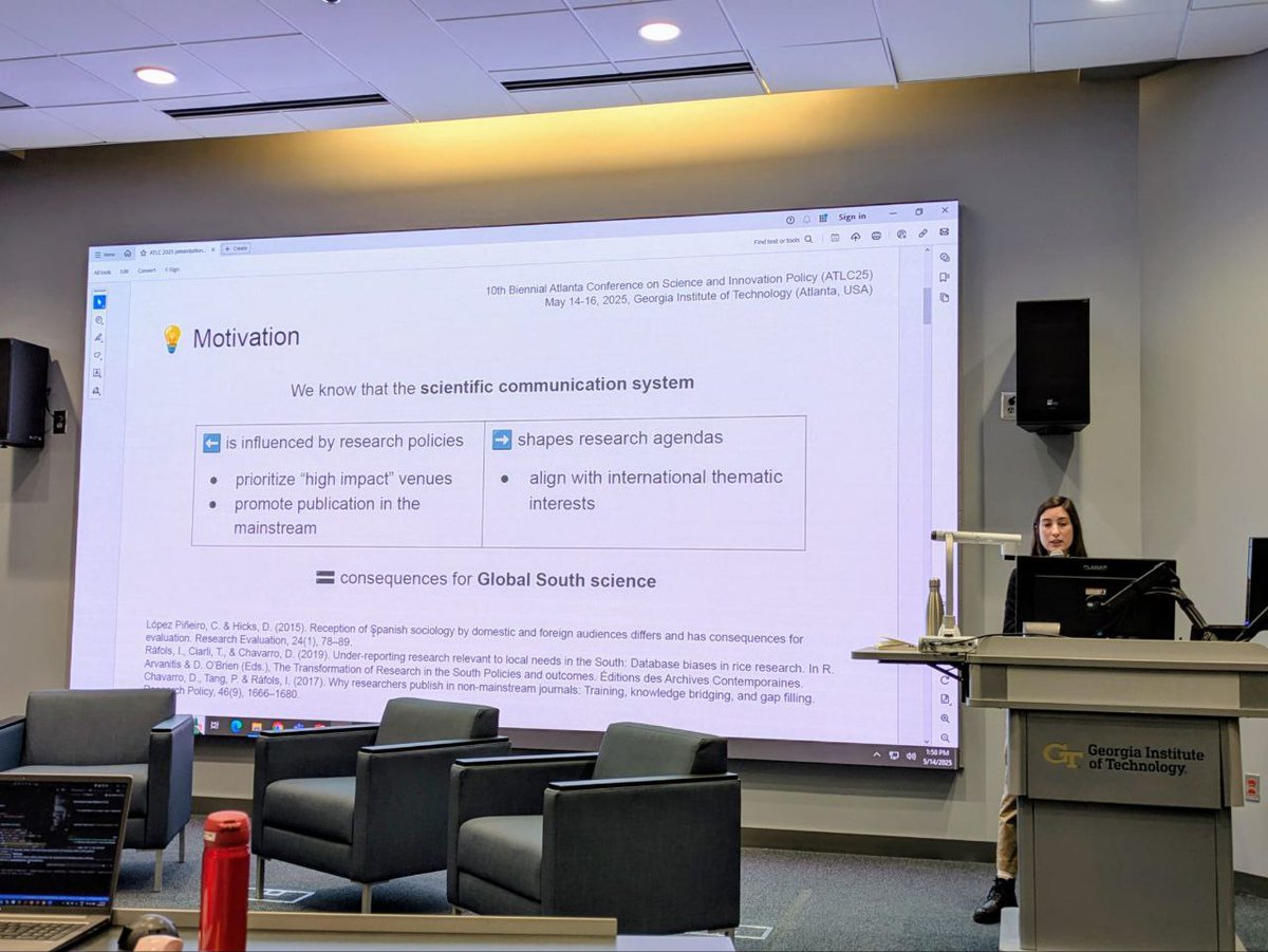 U^CHASS (@uchass_ugr) on Twitter photo A quick recap of yesterday. Our colleagues: Nicolas Robinson-Garcia and Victoria Di Césare attended #ATLC25 (Atlanta Conference on Science and Innovation Policy) at <a href="/GeorgiaTech/">Georgia Tech</a> where they presented their work. Congrats! 🎊" A quick recap of yesterday. Our colleagues: Nicolas Robinson-Garcia and Victoria Di Césare attended #ATLC25 (Atlanta Conference on Science and Innovation Policy) at <a href="/GeorgiaTech/">Georgia Tech</a> where they presented their work. Congrats! 🎊"