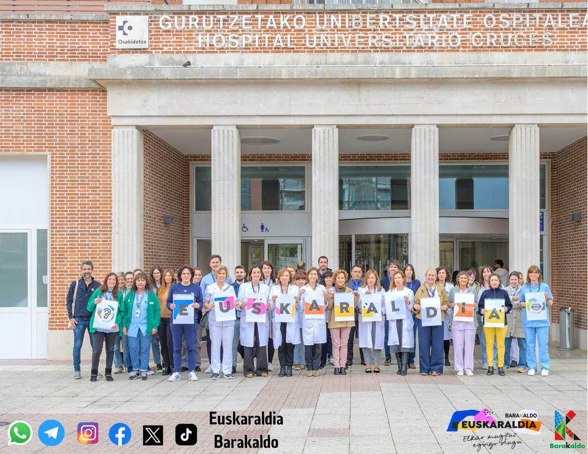 EuskaraldiaBarakaldo (@barakaldoe) on Twitter photo Gurutzetako Unibertsitate Ospitalea ere #Euskaraldia-n parte hartzeko prest! 📷📷📷
Aupa zuek!!!
#elkarmugituzegingodugu, #euskaraldia, #EuskaraldiaBaraka
<a href="/OSIEECruces/">OSI EEC - Hospital Universitario Cruces</a> Gurutzetako Unibertsitate Ospitalea ere #Euskaraldia-n parte hartzeko prest! 📷📷📷
Aupa zuek!!!
#elkarmugituzegingodugu, #euskaraldia, #EuskaraldiaBaraka
<a href="/OSIEECruces/">OSI EEC - Hospital Universitario Cruces</a>