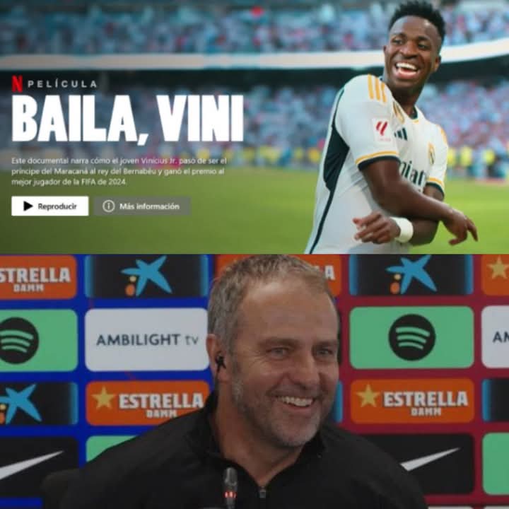 Tocapilotes's tweet photo. SABIAS QUÉ⁉️
El nombre del documental "Baila, Vini" esta inspirado en el baile que recibió Vinicius en los últimos 4 clásicos. https://t.co/H3ai17mIrY
