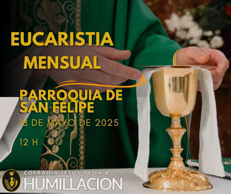 Como cada tercer domingo de mes, nuestra Cofradía celebra su misa mensual acompañados de nuestro coro, ¡estáis invitados! 

Os esperamos!

#HumillacionZgz