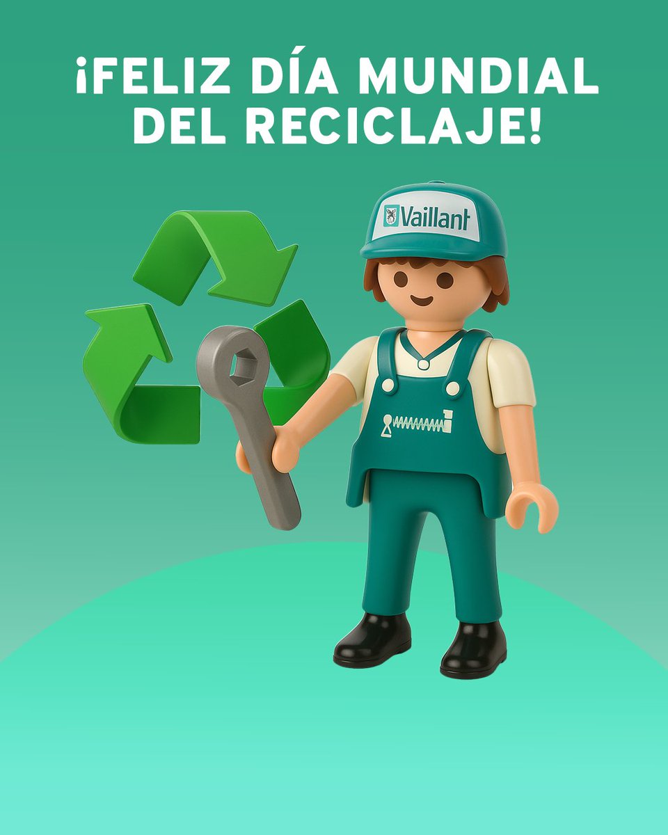 ♻️🌍 Hoy celebramos el Día Mundial del Reciclaje

Porque cada pequeño gesto cuenta.

En Vaillant, trabajamos cada día por un futuro más eficiente y sostenible: nuestras soluciones de climatización reducen las emisiones y cuidan del planeta.

🛠️ Y tú, ¿qué haces hoy para cuidar