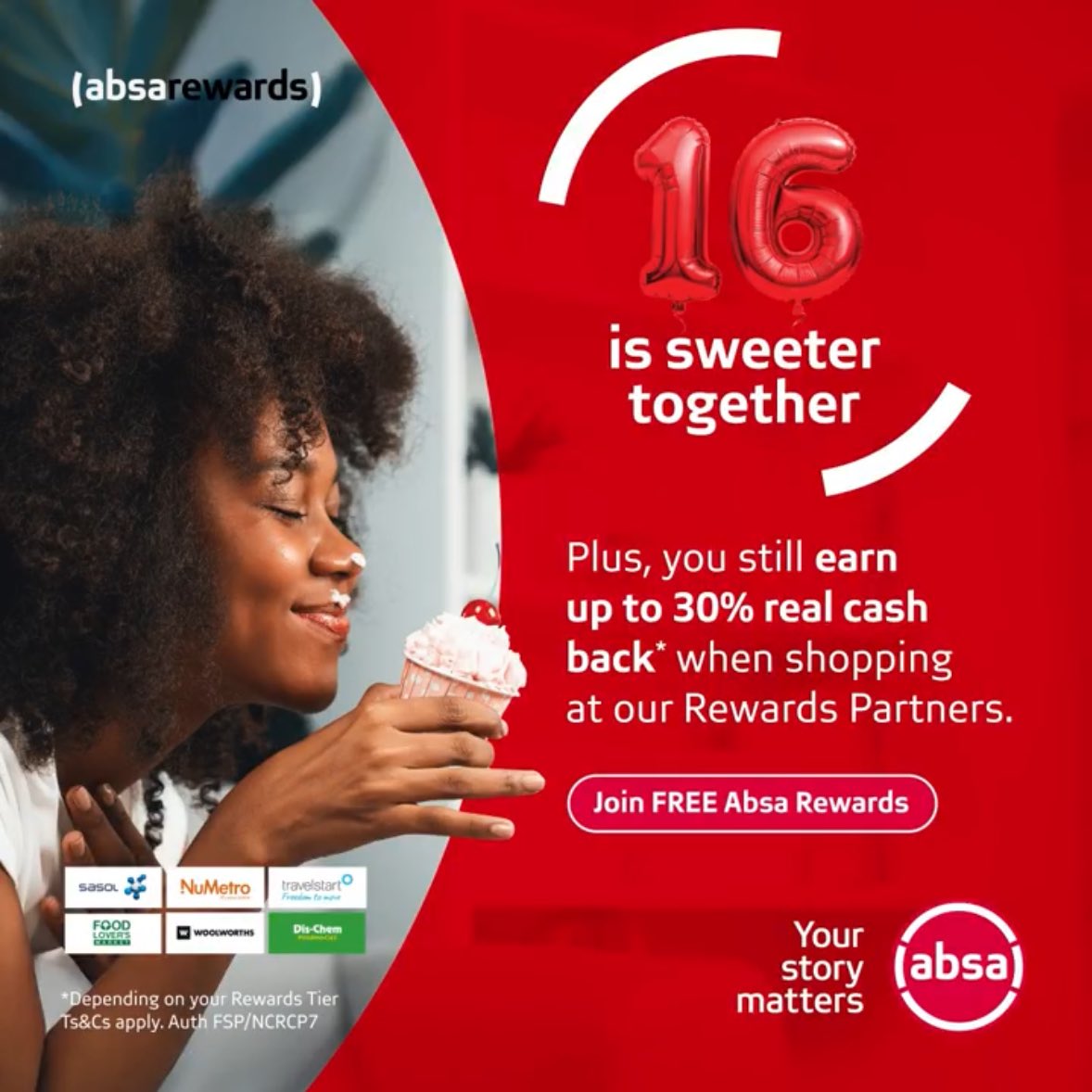 __LelloM's tweet photo. If you haven’t joined the @AbsaSouthAfrica rewards, you’re definitely missing out! 👀

Today is the perfect day to join in the magic and celebrate with us! 🥳

#AbsaRewardsSweet16 https://t.co/73jJZKgh5J