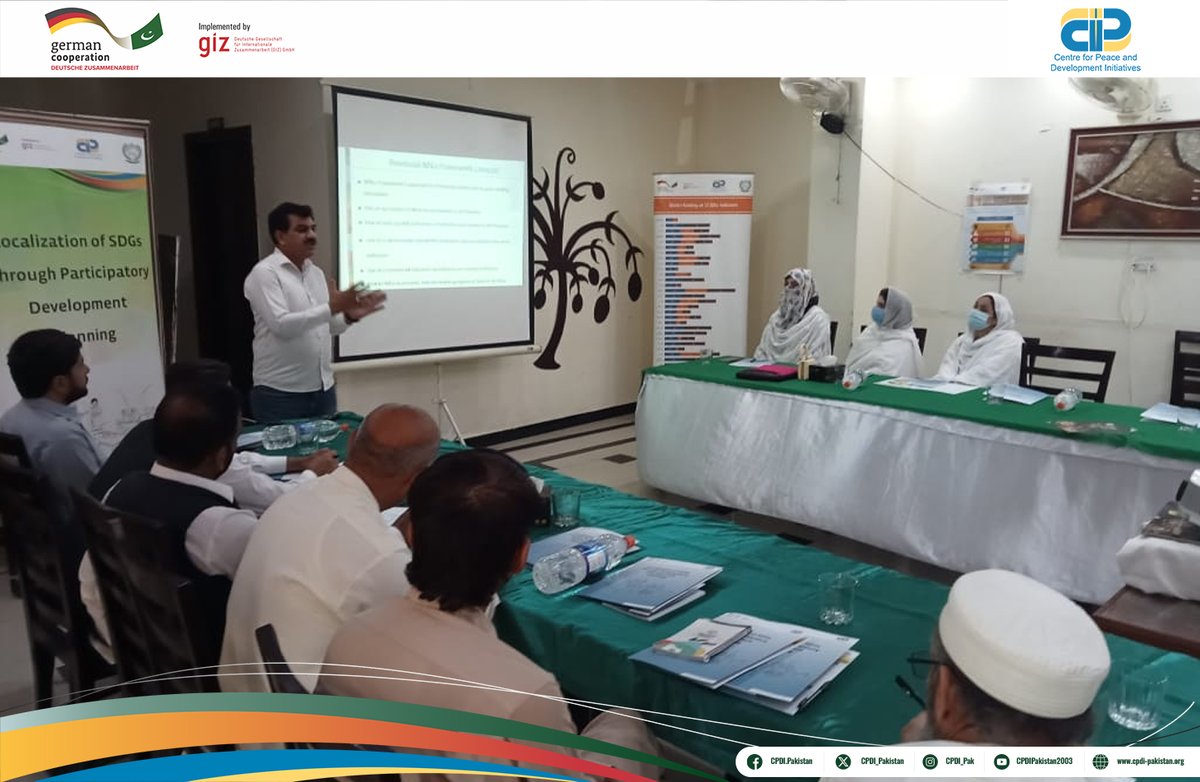 We formally commenced our activities in district Haripur from our 1st Session for the Planning Team of Tehsil Local Government Haripur on 15.05.2025.
The session was arranged for the members of the Planning Team by the CPDI  under GIZ-PLG Project “Localization of SDGs through PDP
